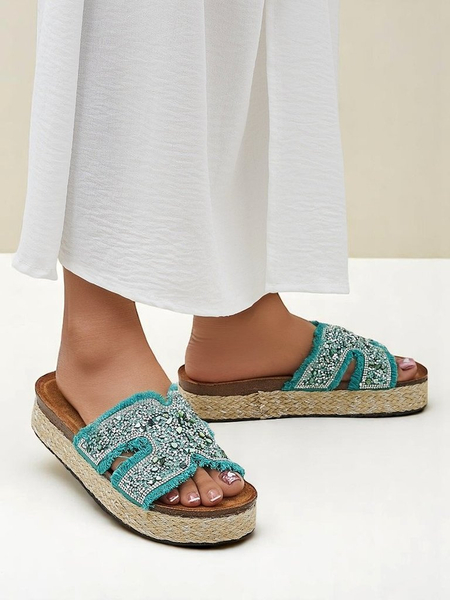 Royalfashion Sandale de damă cu decorațiuni Candy Candy