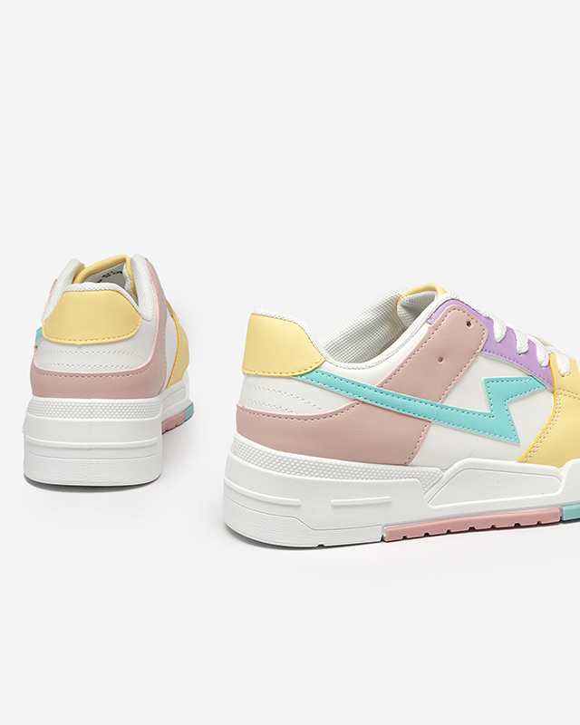 Pantofi sport dama galben-roz Pantofi sport Tremsi - Incaltaminte