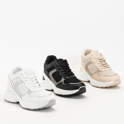 Adidași de damă bej cu pană ascunsă Waqsy - Încălțăminte