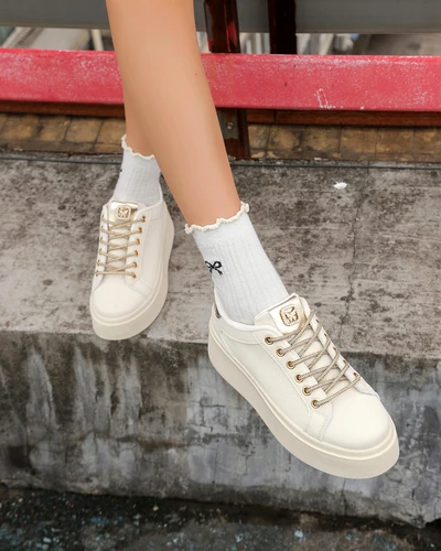 Royalfashion Pantofi sport pentru femei cu șnururi decorative Eone