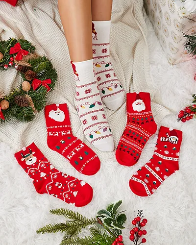 Șosete lungi pentru femei Royalfashion pentru vacanță 5/pachet