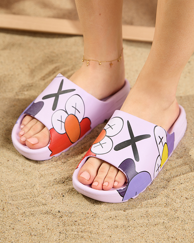 OUTLET Papuci de dama violet Elmino - Incaltaminte