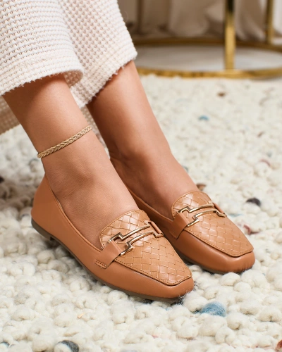 Royalfashion Camel Mocasini pentru femei Bulerol