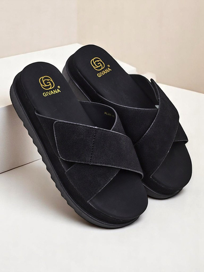 Royalfashion Sandale plate pentru femei Evre