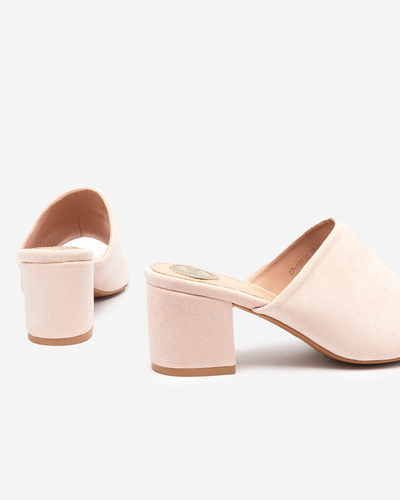 Papuci de damă roz deschis pe un stâlp jos Opetik - Încălțăminte