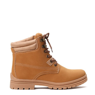 Karmelowe nieocieplane trapery Kiki - Obuwie