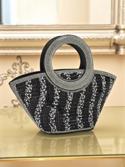 Poșetă mică de damă cu zirconiu Sparkle Queen