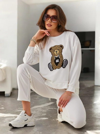 Royalfashion Set Woven pentru Femei cu Urs