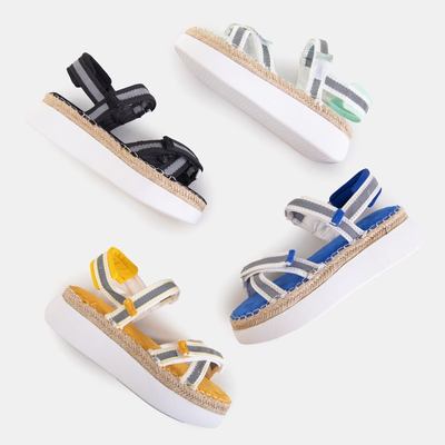 OUTLET Sandale dama cobalt cu insertii reflectorizante Kollin - Incaltaminte