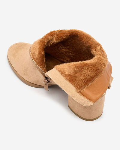 Royalfashion Cizme stiletto joase pentru femei, maro deschis Dogdas