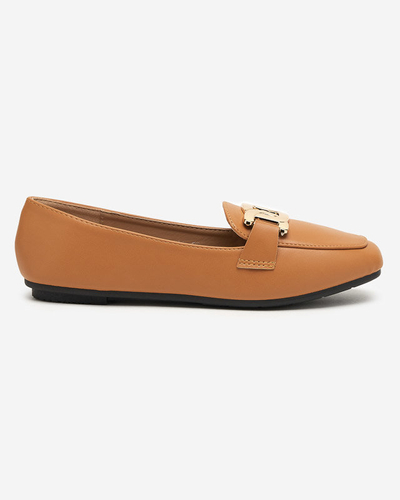 Mocasini de dama camel Melukia - Pantofi
