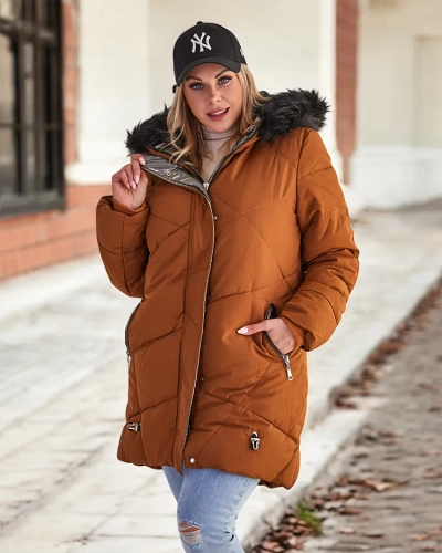 Royalfashion Jachetă de iarnă pentru femei maro
