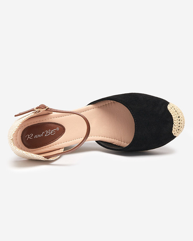 Sandale cu pană de damă din piele ecologică Toleka - Pantofi