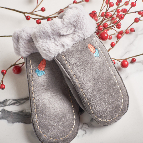 Mănuși gri pentru copii pe șir și mănuși - Mittens