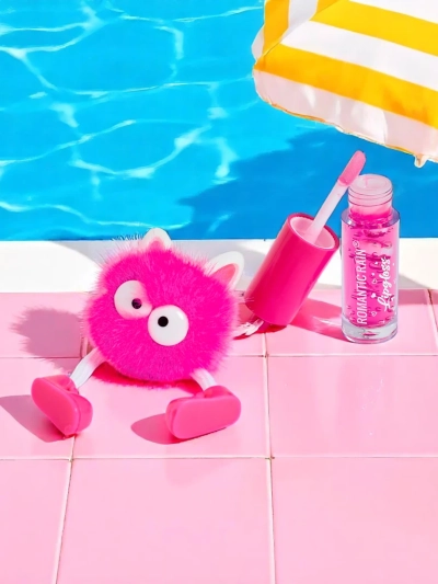 Luciu de buze pentru copii cu un monstrușor pufos Fuchsia