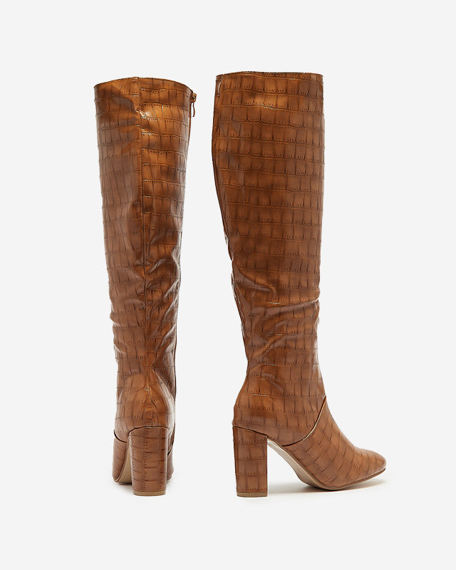 Cizme de damă de culoare camel Mastiu- Încălțăminte