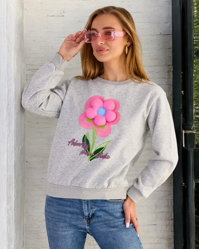 Royalfashion Women's Thin Print Sweatshirt