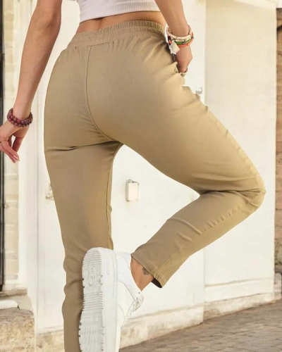 Royalfashion Pantaloni drepți din stofă pentru femei