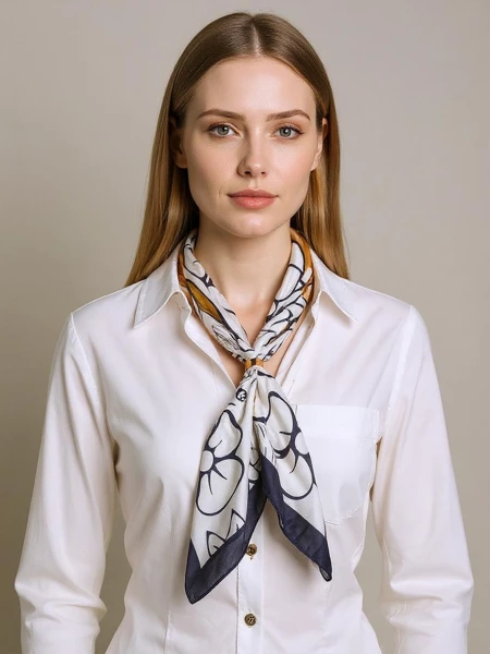 Aurelia Bianca – polyester se banaal floral motif waala halka aurat ke scarf