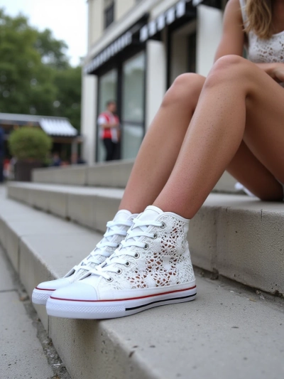 Sneakers perforate Royalfashion pentru femei Limme