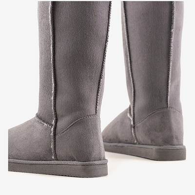 Cizme de zăpadă calde pentru femei în gri Shaea - Încălțăminte