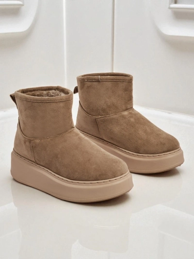 Cizme scurte tip snowboots pentru femei cu parte superioară detașabilă Elizze