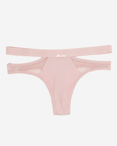 Tanga de dama roz cu decupaje - Lenjerie intima