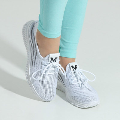 Încălțăminte de sport albă pentru femei Slisov - Încălțăminte