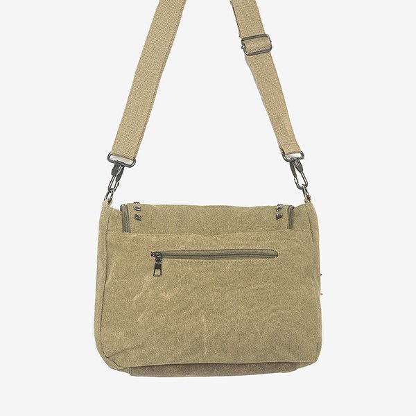 Geantă de mână cu ornamente maro - Genti de mână