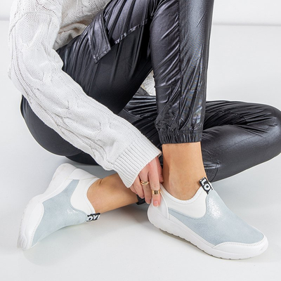 Pantofi sport pentru femei Jadena, albi și argintii - Încălțăminte