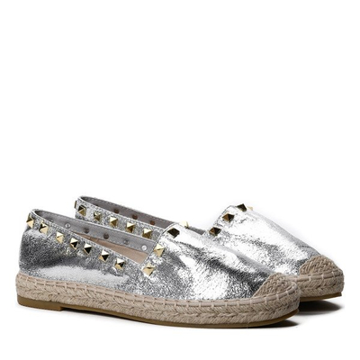 Srebrne espadryle - Obuwie