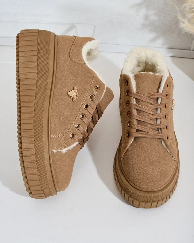 Royalfashion Adidași de damă încălțați cu blană Noxu