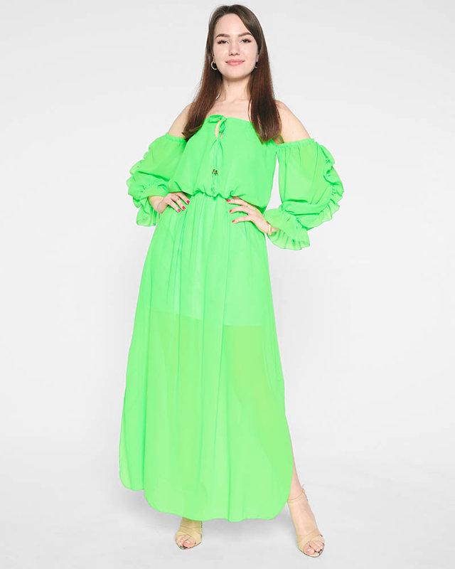 Rochie spaniolă spaniolă verde neon - Îmbrăcăminte