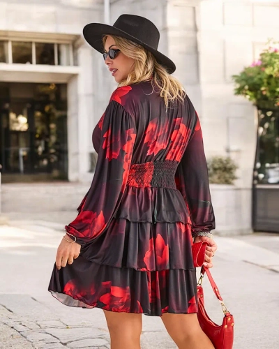 Rochie midi pentru femei Royalfashion cu print