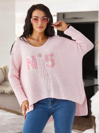 Pulover din acril pentru femei Royalfashion cu imprimeuri