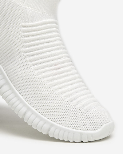 Pantofi sport slip-on de damă albi de la Deloni - Încălțăminte