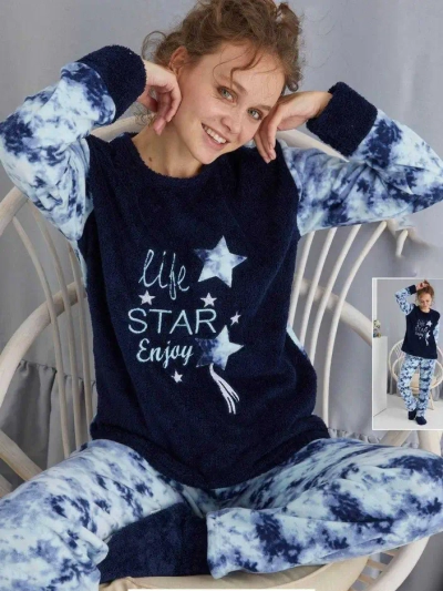 Pijamale pentru femei Royalfashion a'la Fleece Life Star Enjoy
