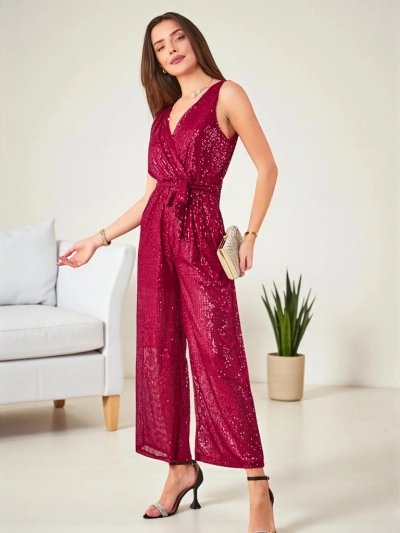 Salopetă lungă pentru femei Royalfashion cu paiete