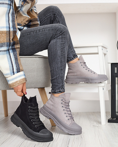 Pantofi sport a'la de damă izolați în gri Benvilo- Încălțăminte