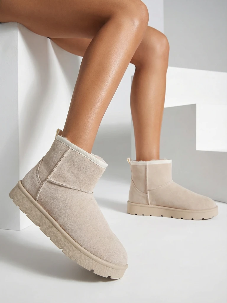 Royalfashion Cizme scurte asemănătoare cu cizmele de zăpadă pentru femei Belli