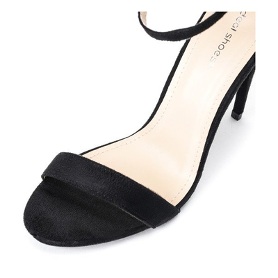 Czarne sandały na szpilce Tronto - Obuwie