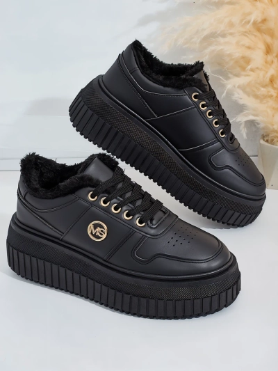 Royalfashion Adidași călduroși de damă cu blană Rozit