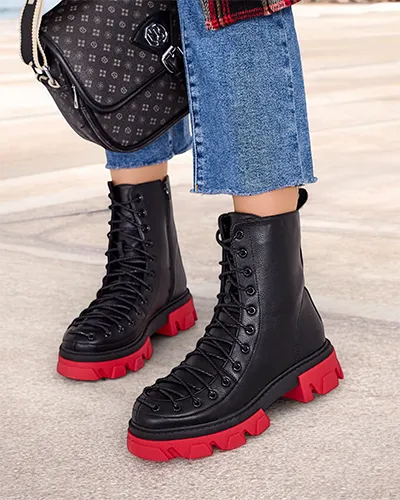 Royalfashion Cizme cu șiret pentru femei Xorri