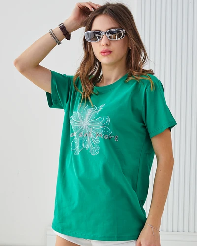 Royalfashion Tricou din bumbac pentru femei Mai mult și mai mult