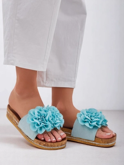 Papuci pentru femei Royalfashion cu flori Focce
