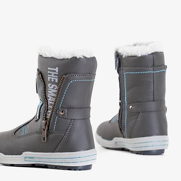 OUTLET Cizme de zăpadă băieți gri Benin - încălțăminte