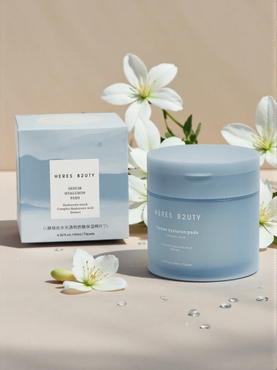 Dischete demachiante din bumbac - hidratante, cu acid hialuronic