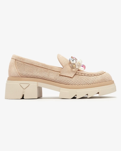 Mocasini de damă maro deschis de culoare maro deschis Peloga- Footwear