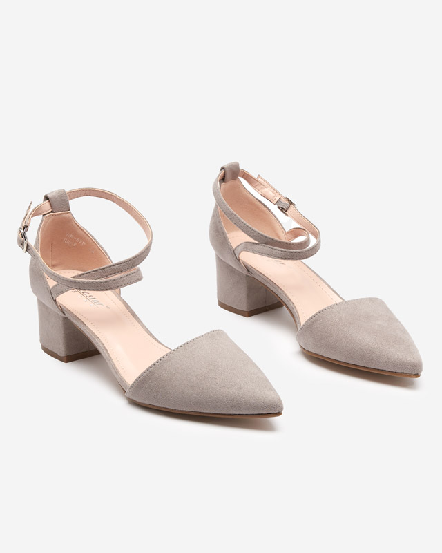 Sandale de damă gri pe stâlp Crisco - Încălțăminte