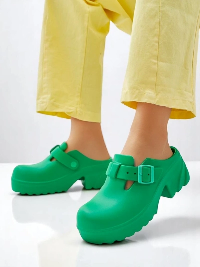 Sandale cu toc din cauciuc pentru femei Royalfashion Voxones
